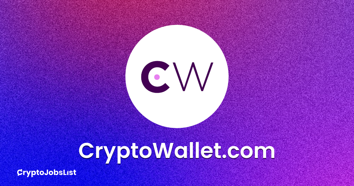 CryptoWallet.com Jobs & Careers. 0 web3 jobs available now. 7 closed ...