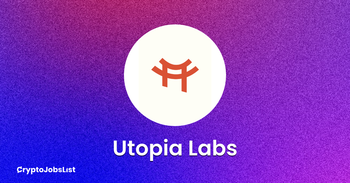 Utopia Labs Jobs & Careers. 0 web3 jobs available now. 10 closed jobs Crypto Jobs List